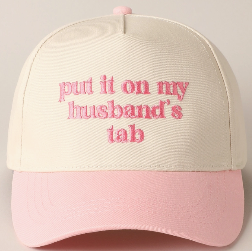 Put it on my Husbands Tab Hat